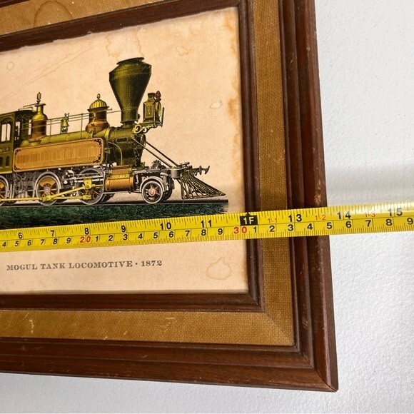 Vintage Framed Train Prints Pair of Two Mogul Tank  Double Ender Locomotives - Picture 7 of 16